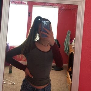 Maroon and Grey Garage top